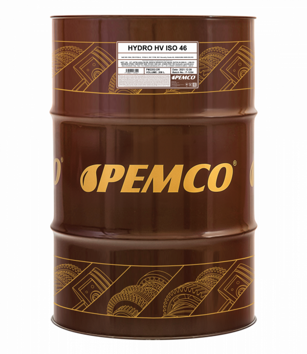 Гидравлическое масло PEMCO Hydro HV ISO 46 минеральное, 208л (PM2202-DR)